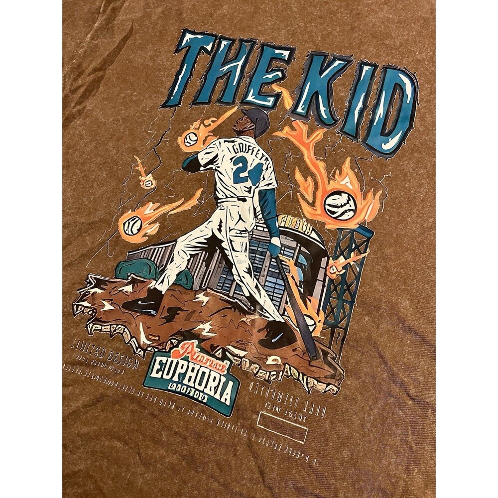 Planet Euphoria Ken Griffey Jr. The Kid Limited Edition Tie Die T-Shirt LARGE